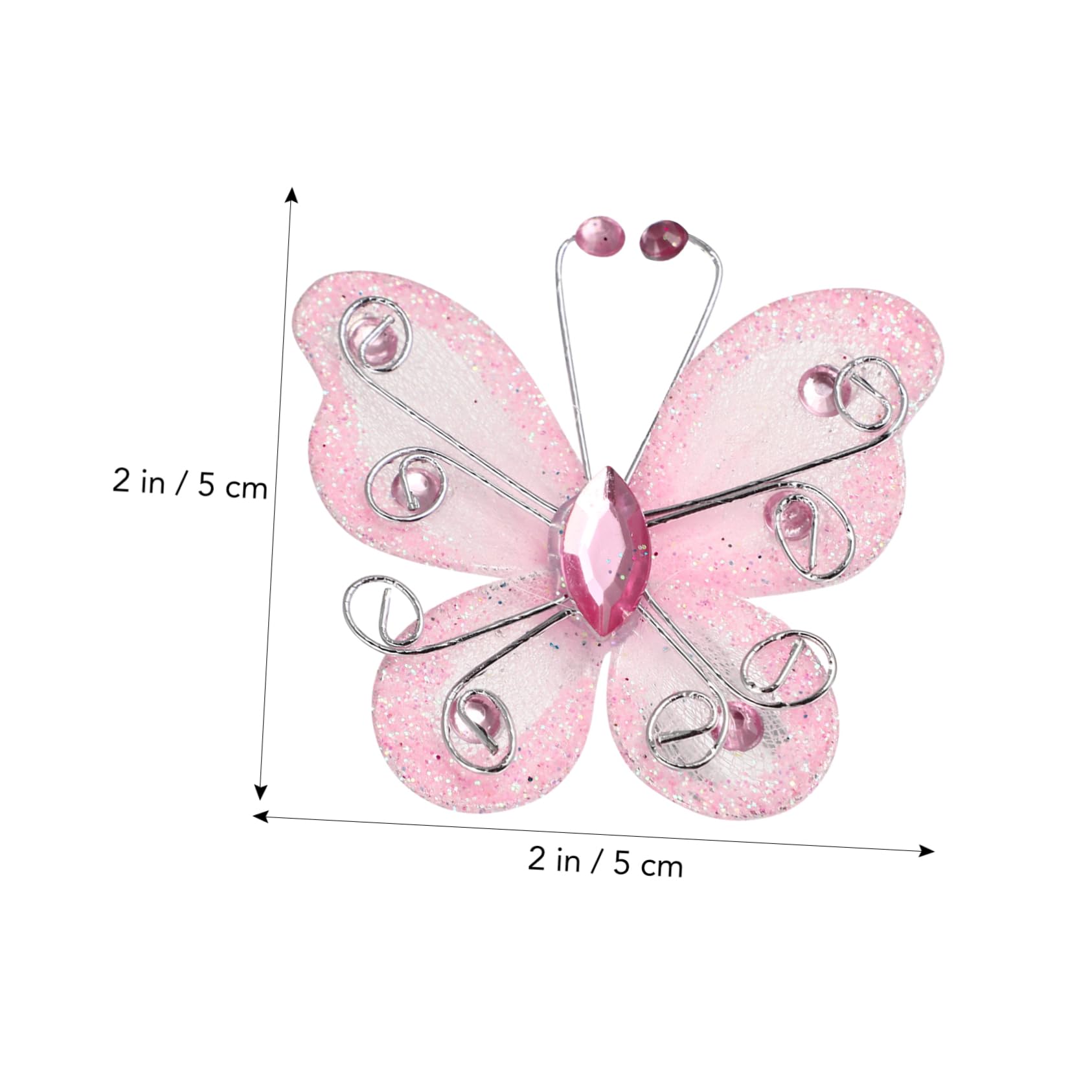 OSALADI 5 Sätze Teiliges Schmetterlings Dekorationen Mit Glitzersteinen Organza Schmetterlinge Für DIY Hochzeitsfeiern Partys Und Wohnraumgestaltung Bastel Accessoires Für 36 Stück * 5