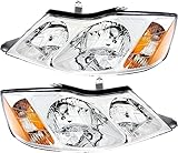 For Toyota Avalon Headlights Lamps Set 2000 2001 2002 2003 2004 Halogen Driver and Passenger Side