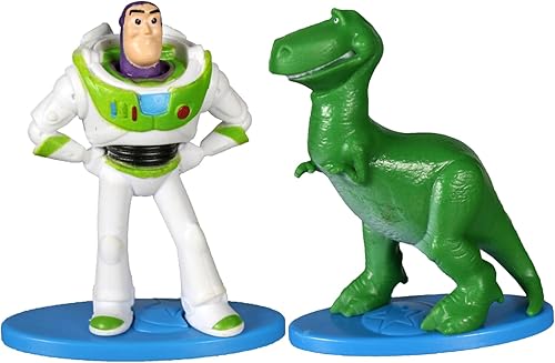 Disney Pixar Toy Story - Juego de 2 figuras pequeñas para tartas (2 unidades), diseño de Buzz Lightyear y Rex