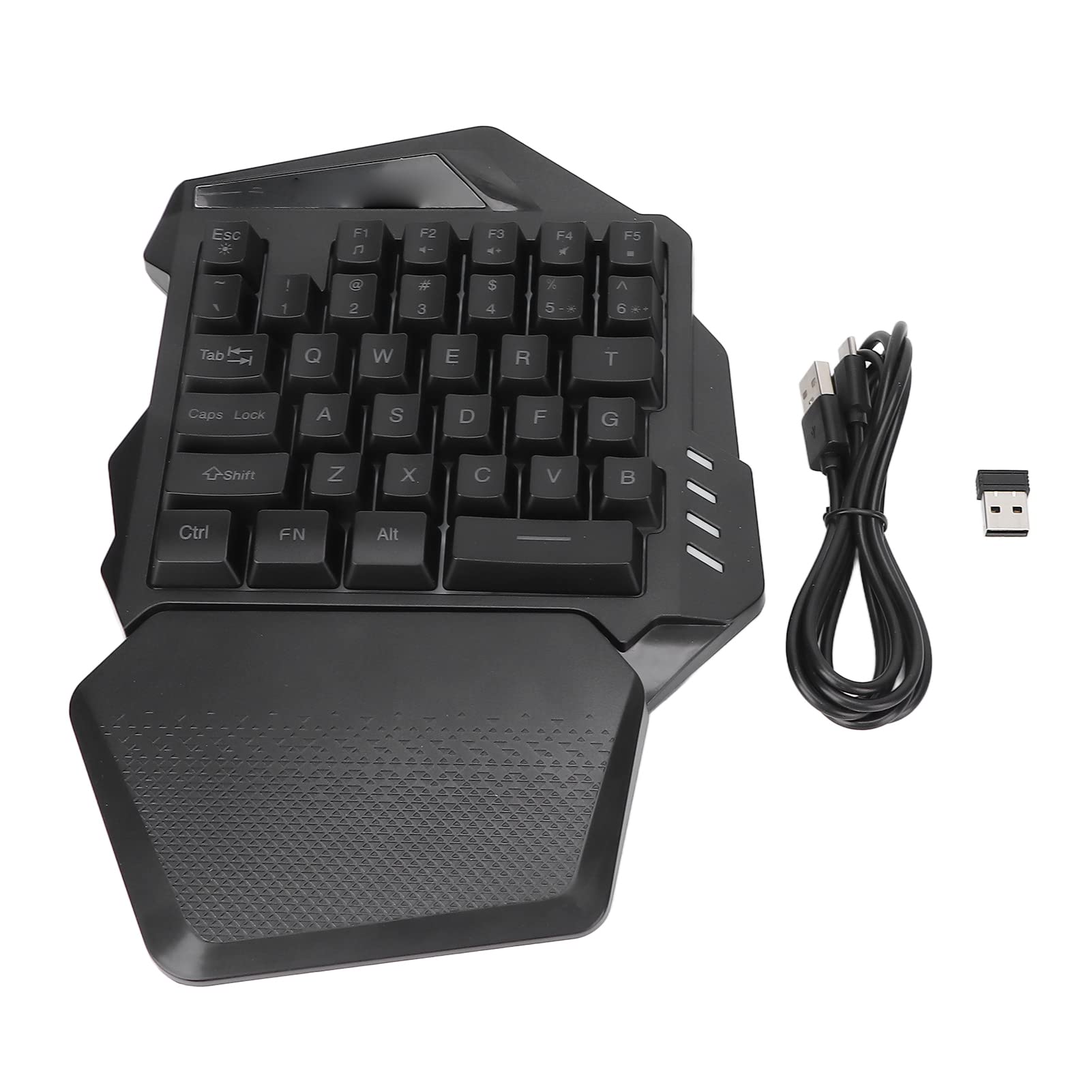 Tastiera da Gioco con Una Sola Mano, G60 2.4G Wireless RGB Retroilluminata Mezza Tastiera 35 Tasti Mini Tastiera da Gioco Portatile Compatibile con PC per 98SE/Me/Win