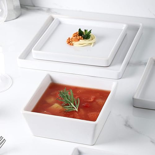 Miniatura 4 de Stone Lain Grace - Juego de cuencos de cerámica, incluye 4 cuencos, color blanco