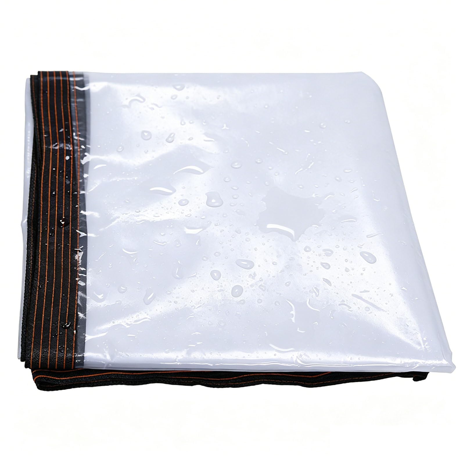 Clear Tarpaulin Waterproof, Clear Plastic Tarp with Grommets and Reinforced Edges, Transparent Tarp Rainproof Windproof, for Patio Garden Furniture, Reusable (4x5m)