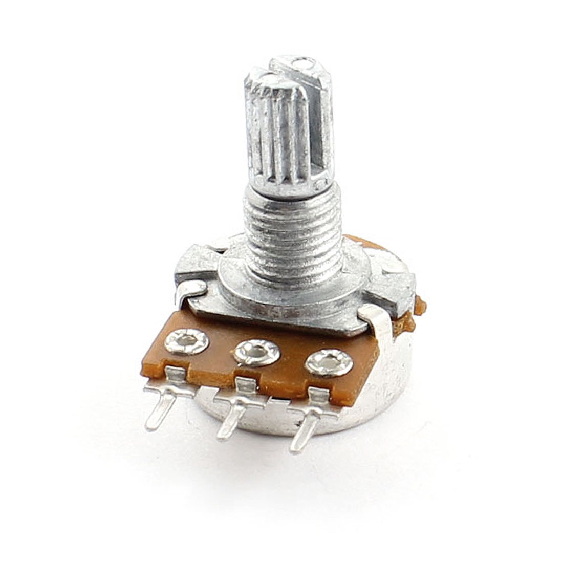 Aexit B10K (Potentiometer) 10K Ohm 6mm Dia Knurled Shaft 7mm Thread 3Pin Through Hole Mount Linear Type B Rotary (56ry317qf723) Taper Potentiometer