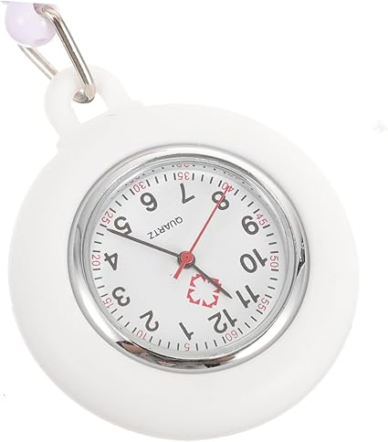 Een vergulde dames zakhorloge met bloemversiering aan de achterkant