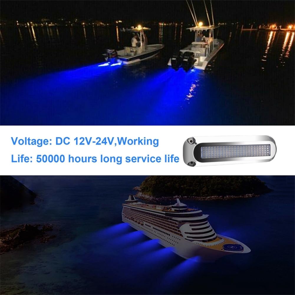 2 Luces de Navegación Sumergibles de 120 LED, 12 V/24 V, Luz, Impermeables, para Embarcaciones Marinas.