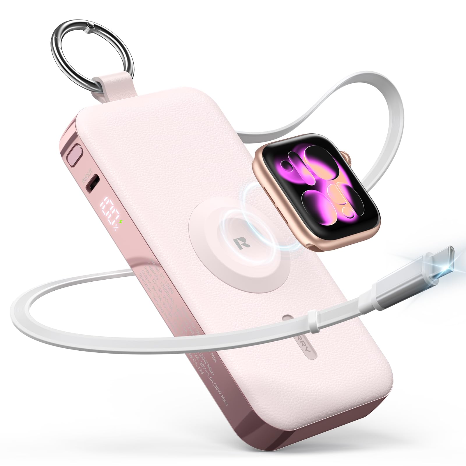 RORRY CharmGo モバイルバッテリー アップルウォッチ対応 (1200…
