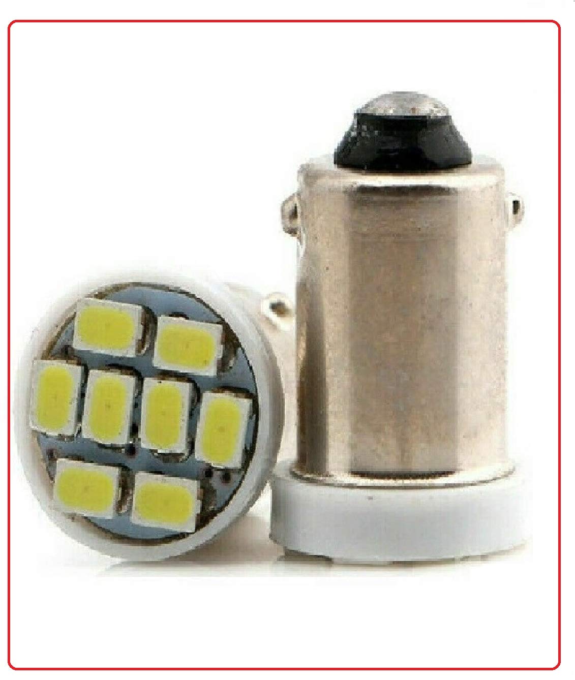 6 Volt Speedo/Gauge/Clock/Sidelight/White LED Bulbs Upgrade 6v Motor Cycle Bike Moped BA9s 4w