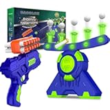 BAODLON Shooting Games Toy for Age 5, 6, 7, 8, 9, 10+ Years Old Kids, Boys - Glow in The Dark Floating Ball Target with Foam Dart Toy Gun, 10 Balls/5 Targets - Ideal Gift