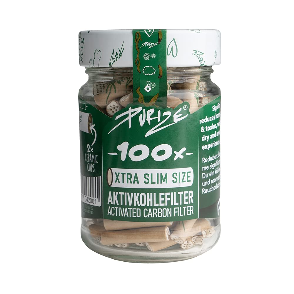PURIZE® Glas I 100 XTRA Slim Size - Filtro de carbón activo orgánico