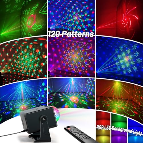 Image of Party Lights DJ Disco Ball & LED Stage Strobe Light with Sound-Activated 10ft USB-C Cable,Remote,Disco Lights for Parties Indoor Use,Birthday,Dance,Clubs,Bar,Living Room,Weddings, Holidays Decor
