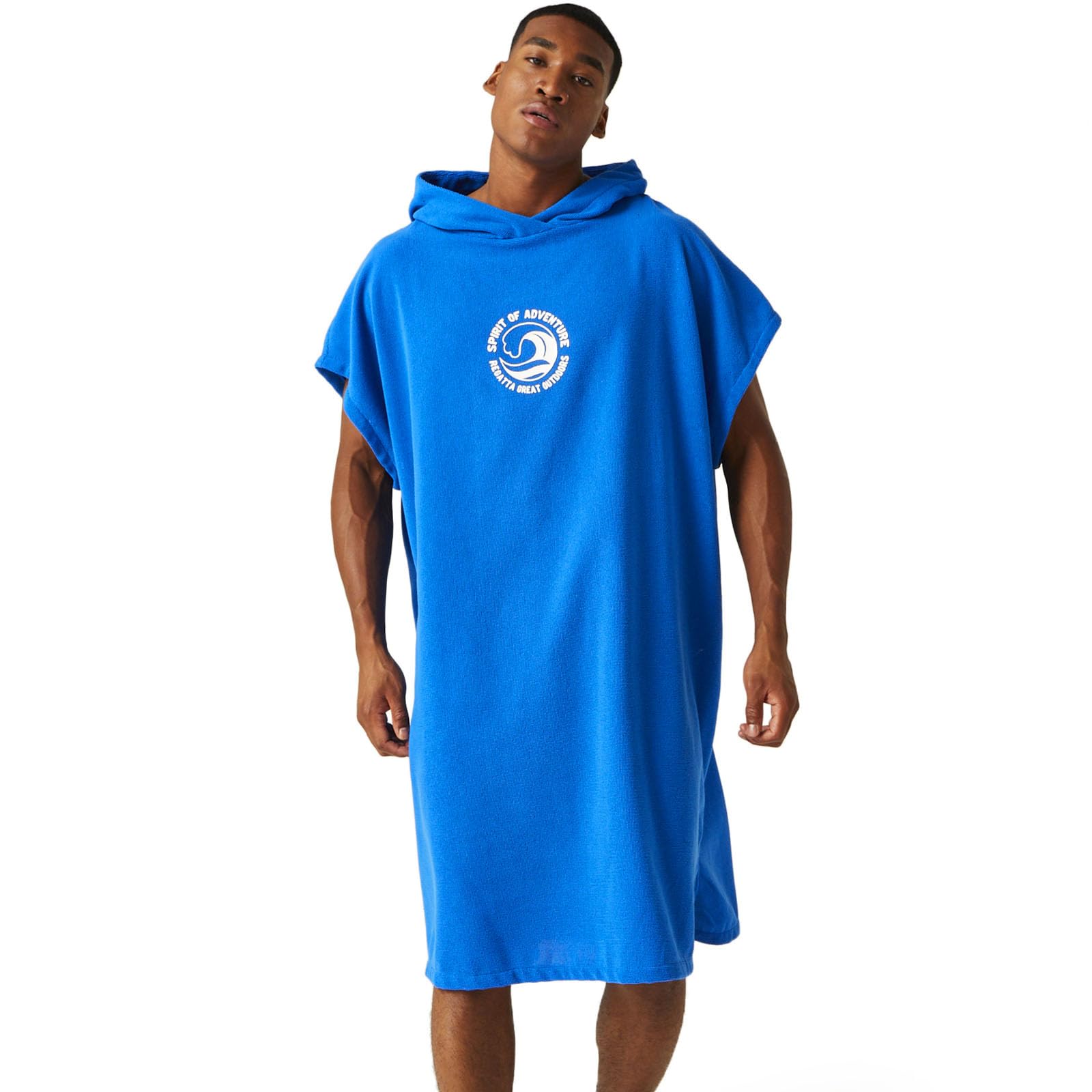 Regatta Adults Hooded Outdoor Surf Surfing Towel Poncho - Oxford Blue - L/XL