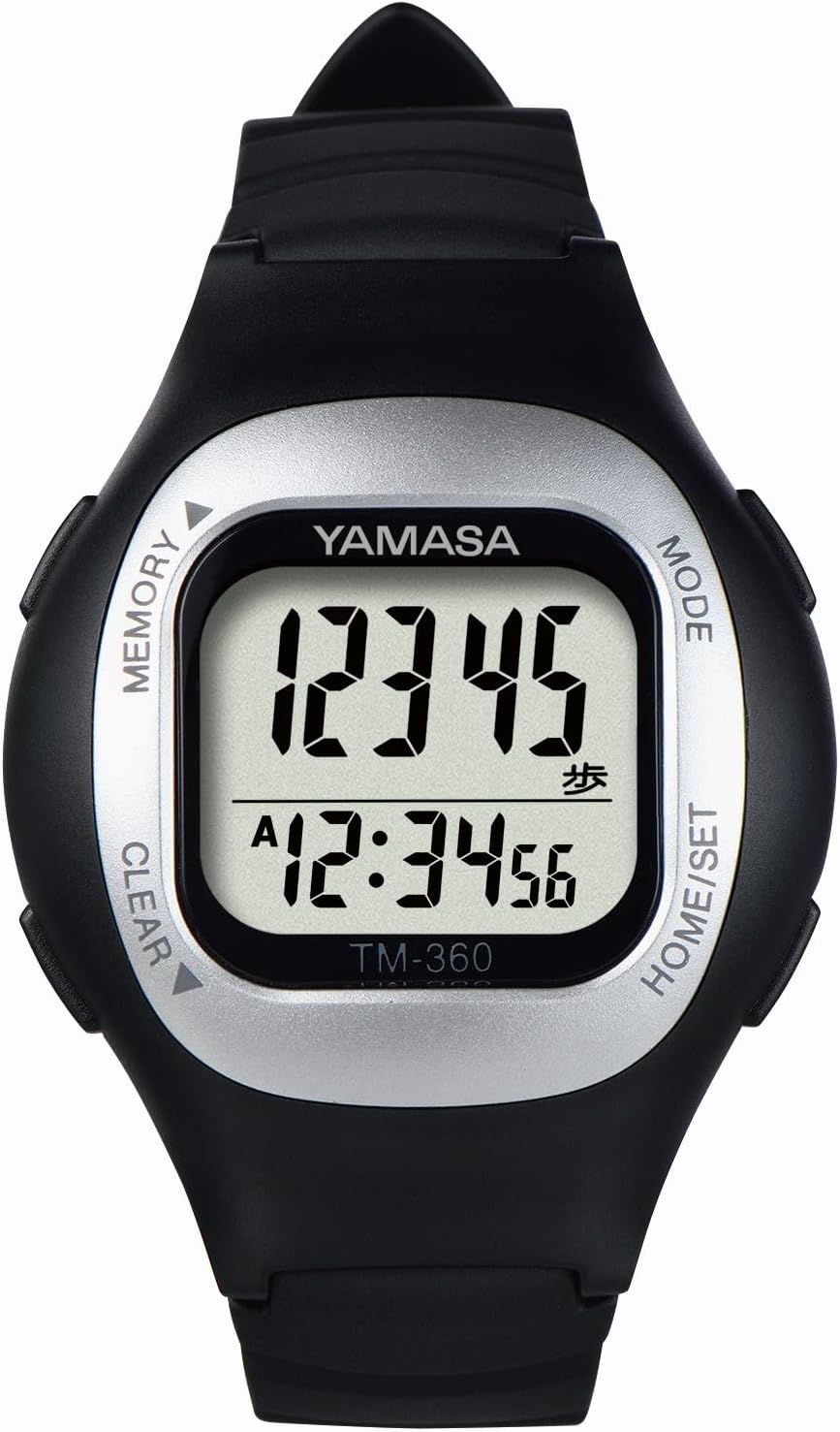 Yamasa Watch Instrument Watch Pedometer (Watch MANPO) Black