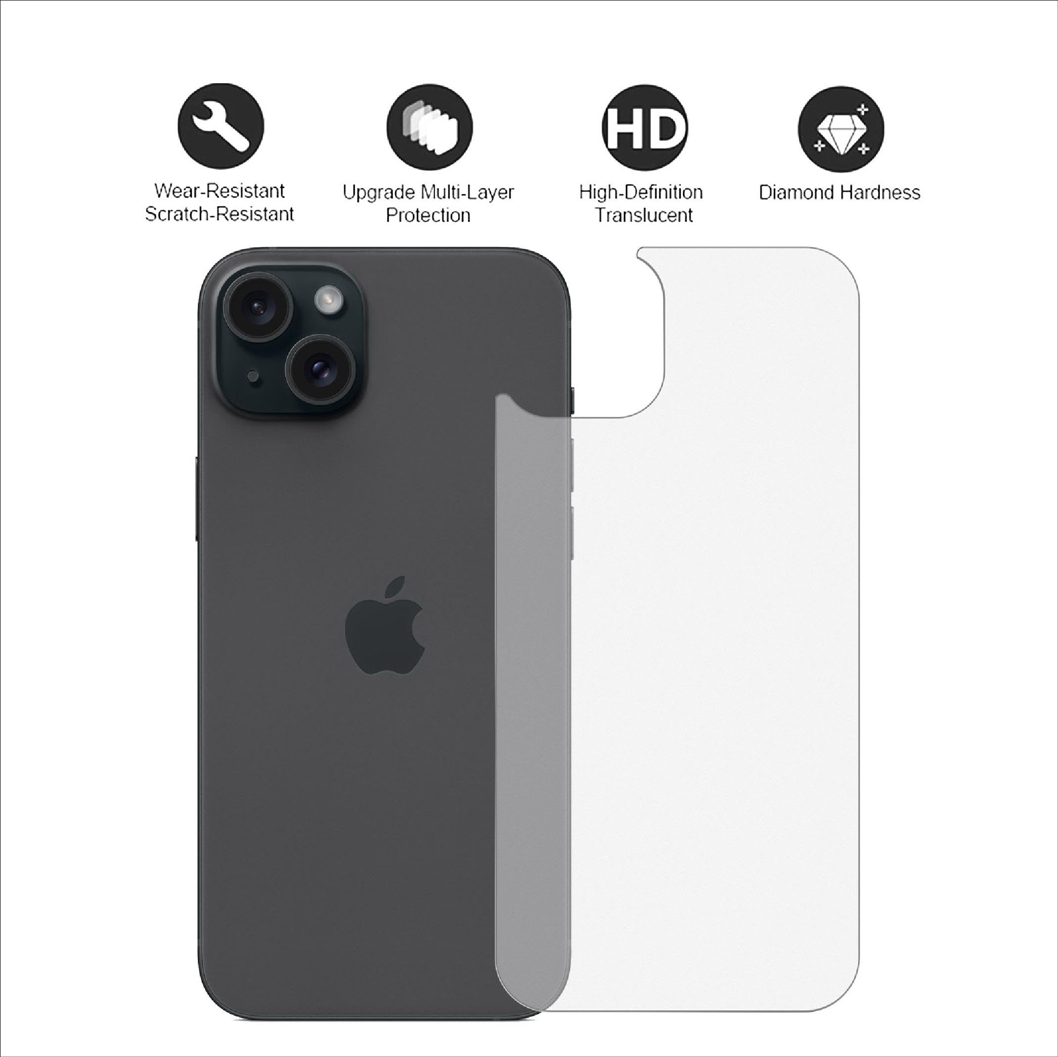 GIOPUEY [4 Pack Protector Marco Lateral Compatible Con IPhone 15 Pro, TPU Flexible, Ultra Delgado, Inastillable, Funda Compatible Película, Resistente A Los Arañazos - Transparent