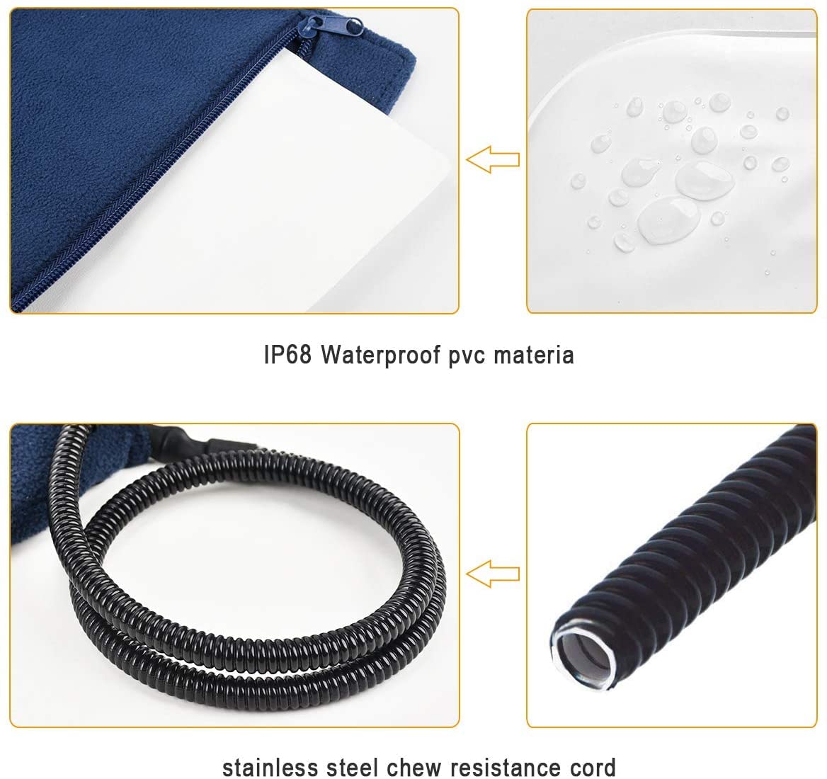 RIOGOO Cuscino termico per animali domestici, grande 32 x 20 pollici, cuscino termico per cani e gatti, elettrico per cani e gatti, tappetino riscaldante per interni (32 x 20 pollici)