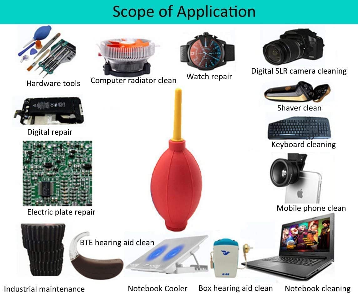 AASONS Universal Professional Silicon Squeeze Bulb Rubber Air Blower Pump Dust Cleaner Remover For PCB, DSLR Cameras, Binoculars, Keyboard, Watch, Computer Laptop CPU Duster Sensitive Electronic Items 3
