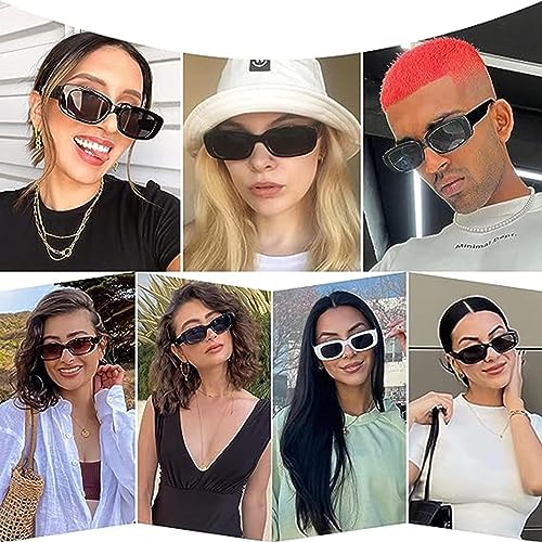 JUDOO Black Rectangle Sunglasses Women Trendy Retro Sunglasses 90s Vintage Cute Sunglasses UV400 Protection2