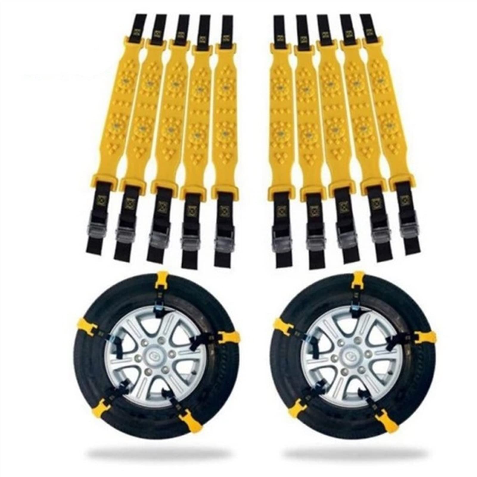 YDDM 1/10PCS Car Wheel Chains Auto Snow Chain Tires Car Wheel Snow And Ice Chains Tyre Tire Chain TPU Anti-slip Snow Chains for Car (Color Name : 10pcs)
