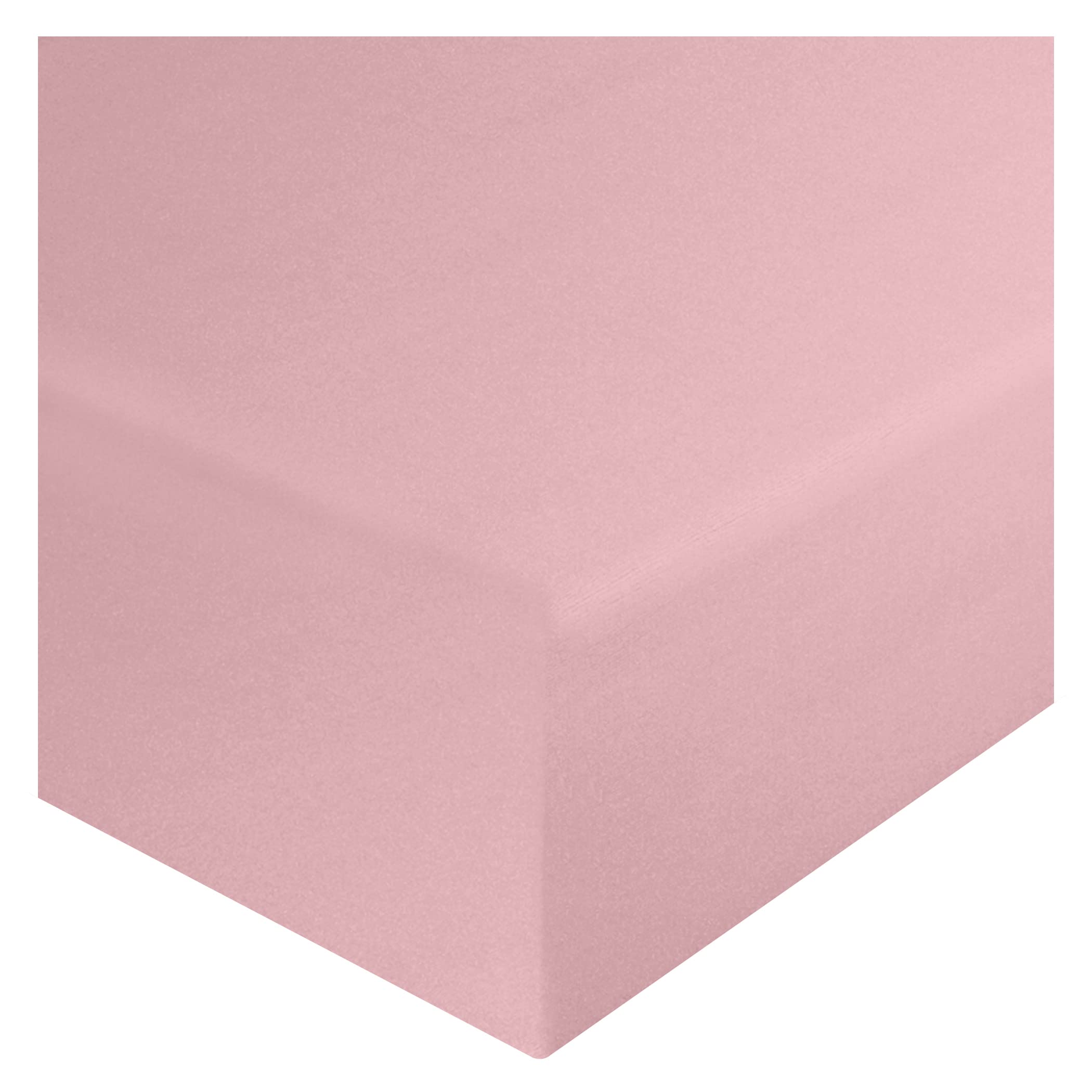 Home Ace Pink Extra Deep King Size Fitted Sheets, 152Cm X 198Cm, 16"/40Cm Deep, Poly Cotton, King Size Bed Sheet
