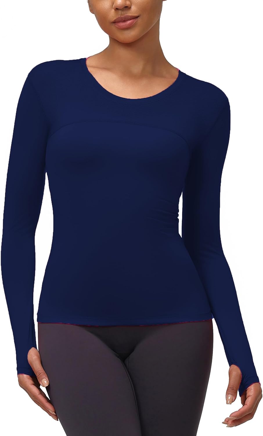 Women's Sun Protection Compression Shirts UPF 50+ Long Sleeve Workout T-Shirts Rash Guard Athletic Tops