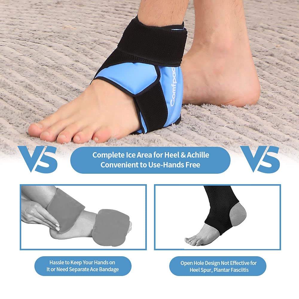 Ankle Ice Pack Reusable Hot Cold Therapy Compression Foot Ice Wrap Pain