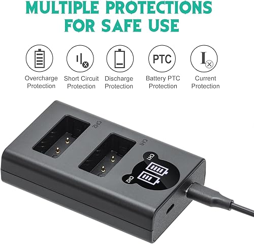 Miniatura 2 de Kimaru LP-E17 Cargador de batería para Canon LC-E17C Cargador, EOS RP R50 R10 R8 M3 M5 M6 200D 200DII 77D 750D 760D 800D 8000D, Rebel T8i T7i T6i