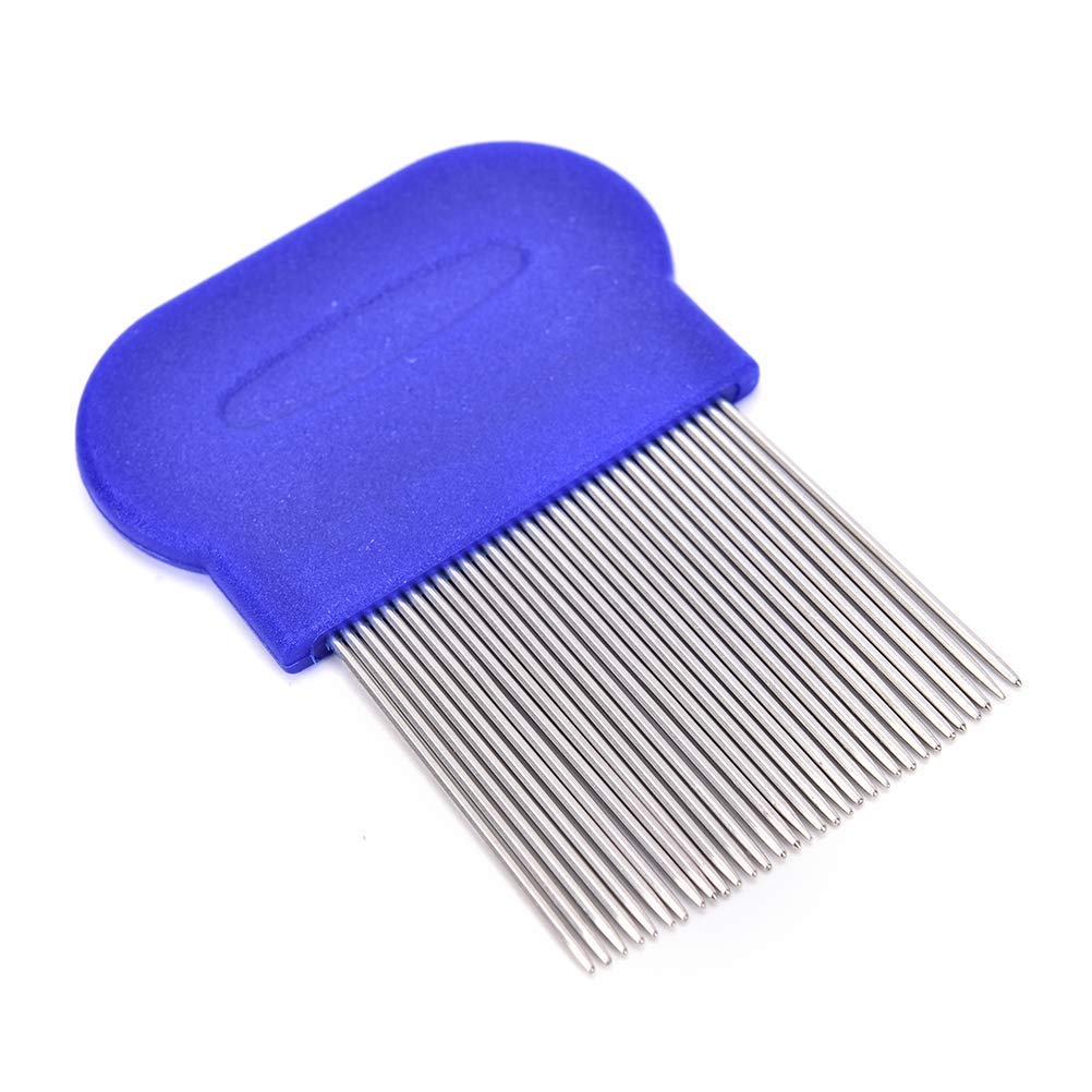 Makhai Long Lice Comb | combs with Stainless steel teeth for Head Lice, Nit & Egg Removal with Long Fine Metal Teeth (Multicolour) Plastic Handle Brush- For Kids, Women & Men