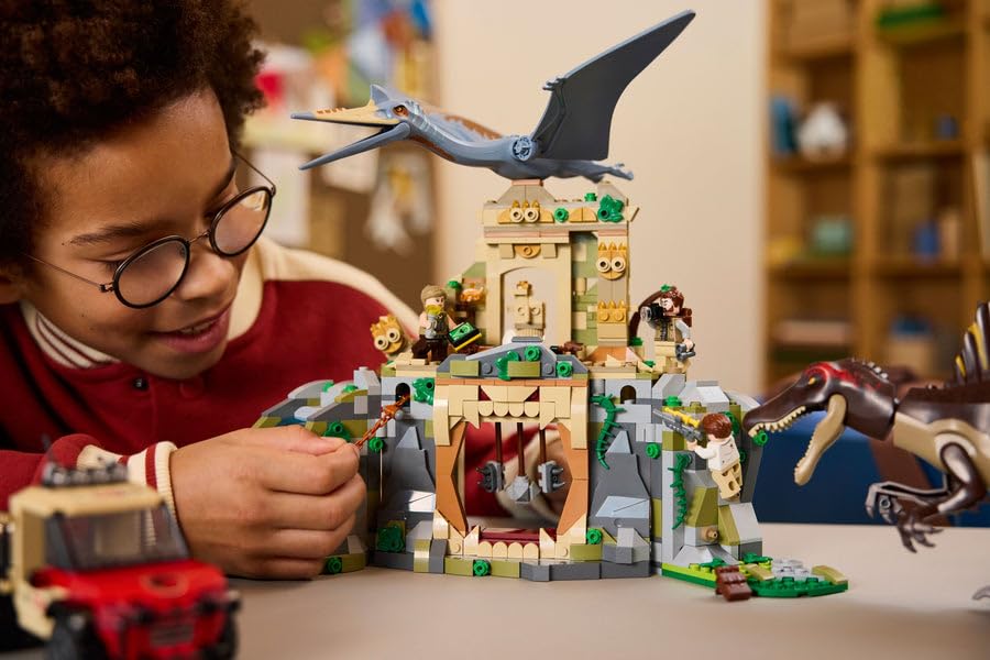 Image of LEGO Jurassic World Spinosaurus & Quetzalcoatlus Air Mission Dinosaur Toy 76976 Building Blocks Toys for 8+ Gift for Boys and Girls