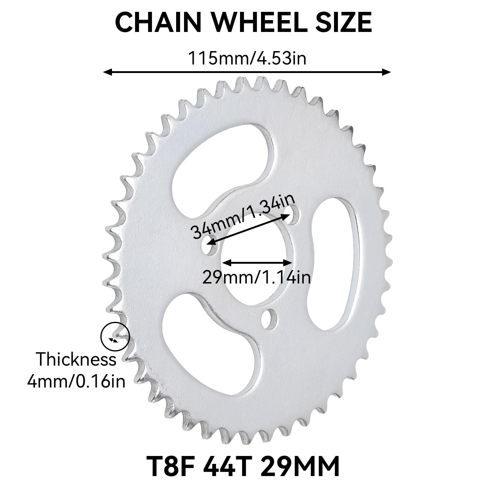 T8F Sprocket Chain Kit - Karts, ATVs, Mini Motorcycles -2