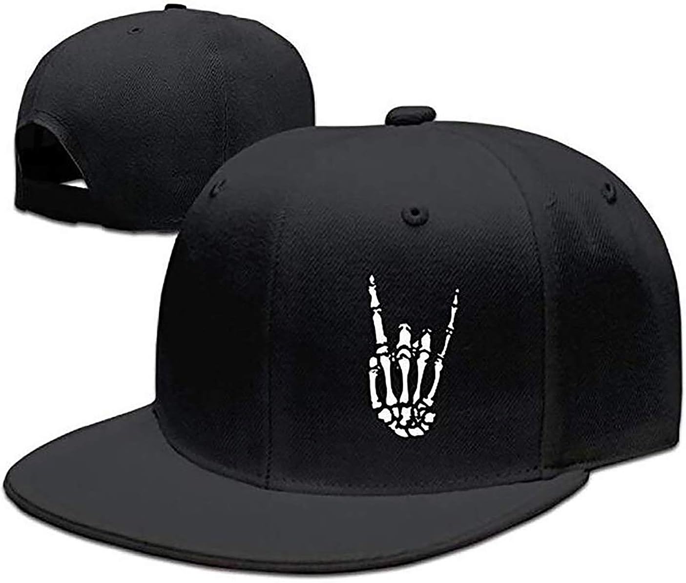 Snapback Hats for Men Baseball Cap Adjustable Flat Bill Trucker Dad Gift Skull Hat