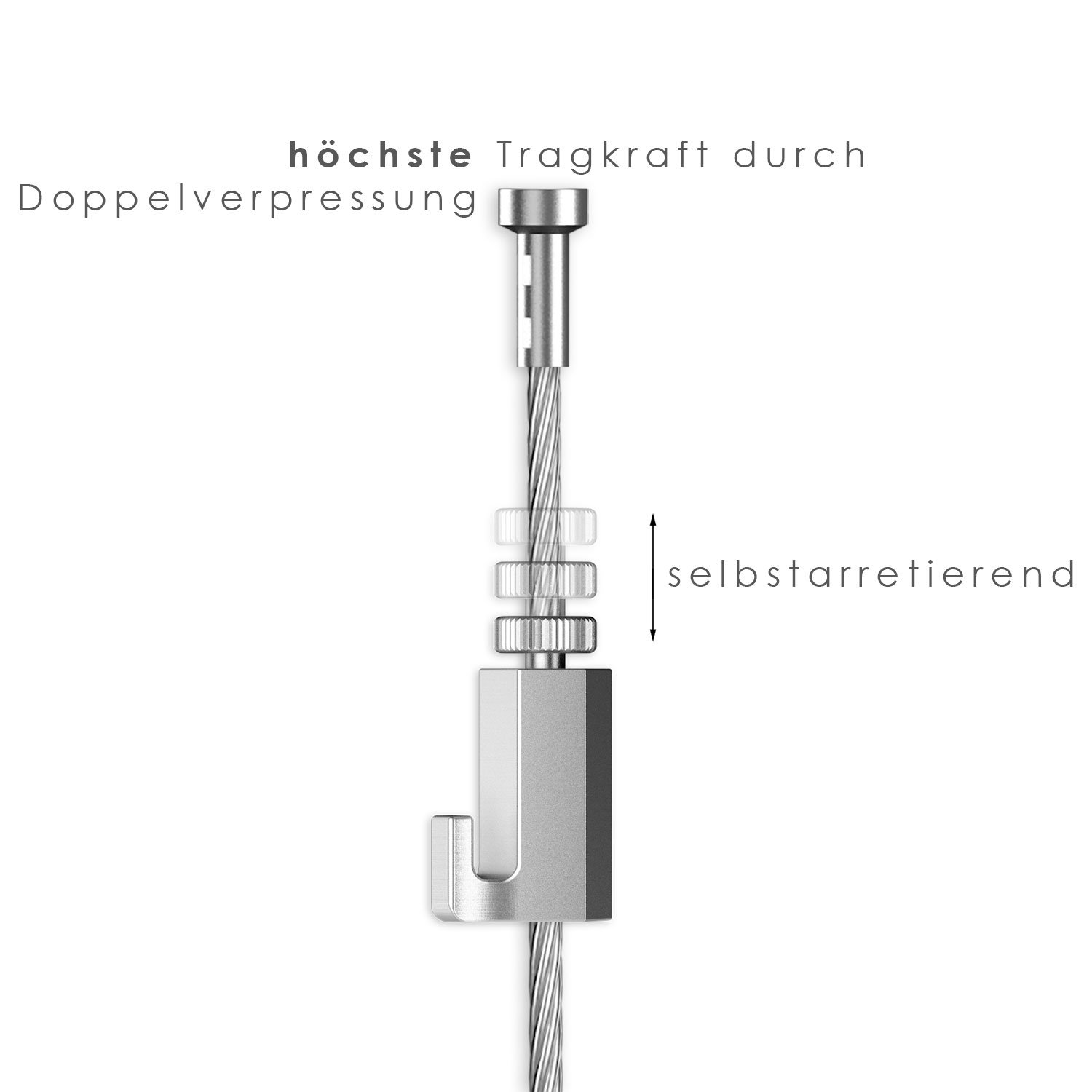 hang-it 4 Meter Premium Bilderschienen Galerieschienen - Komplett Set