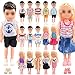 Miunana 5 Trajes para Chelsea Muñeca de 6 Pulgadas Niño + 5 Vestidos para Chelsea Muñeca De 6 Pulgadas Niña + 2 PCS Zapatos