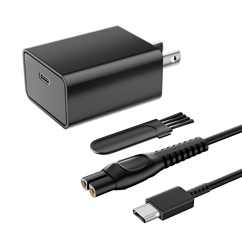 Carregador USB-C 5 V Xwartre para barbeadores Philips Norelco Séries 2000, 3000, 5000, 7000 e 9000
