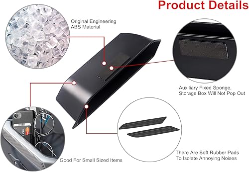 Miniatura 6 de YOCTM Paquete de 4 bandejas organizadoras de puerta para Ford Bronco de 4 puertas 2021 2022 2023, bolsillos delanteros y traseros, accesorios