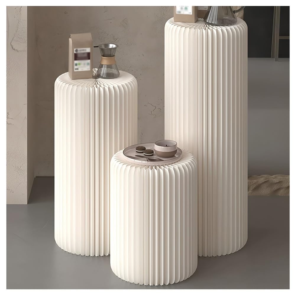 Zfmnoyev 1 Piedistallo Espositivo Pieghevole in Cartone, Colonna Espositiva Cilindrica, Supporto per Scarpe, Borse, Fiori O Torte, Perfetto per Matrimoni(30x48 cm)