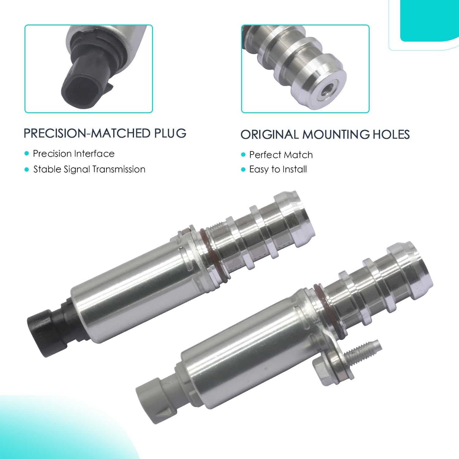 2PCS Engine Variable Valve Timing (VVT) Solenoid-INTAKE Compatible With BUICK CHEVROLET GMC PONTIAC SATURN LACROSSE REGAL VERANO CAPTIVA SPORT COBALT EQUINOX Replaces 12578517 12597882 12646783 06-16