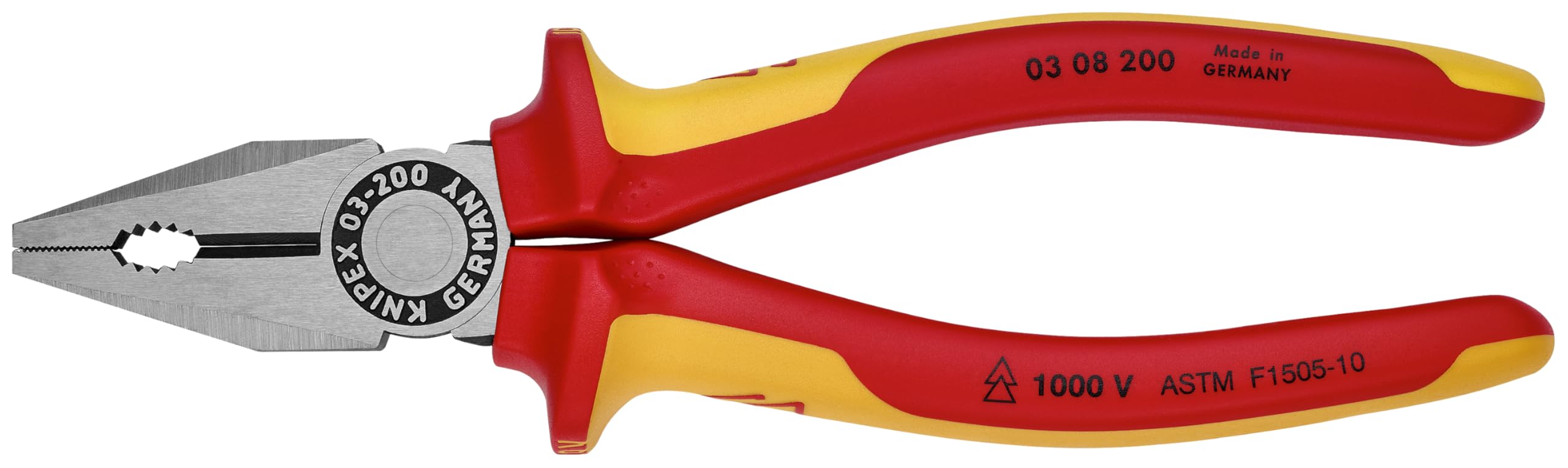 KNIPEX - 03 08 200 SBA Tools - Combination Pliers, 1000V Insulated