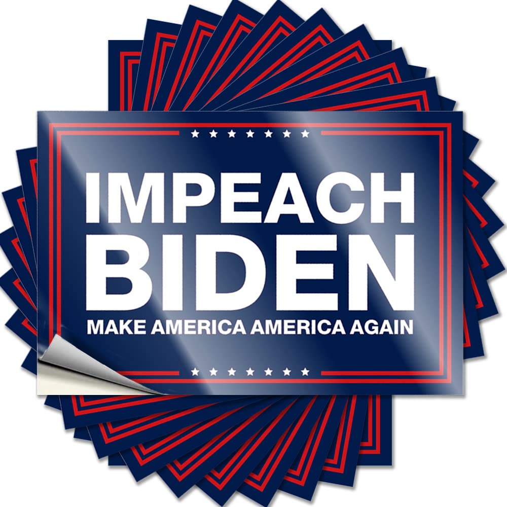 Decorations for Patio Bottle Sticker | Impeach Biden-Make America America Again Spring Durable Vinyl Sticker Easy Apply for Microfiber(12X18CM)