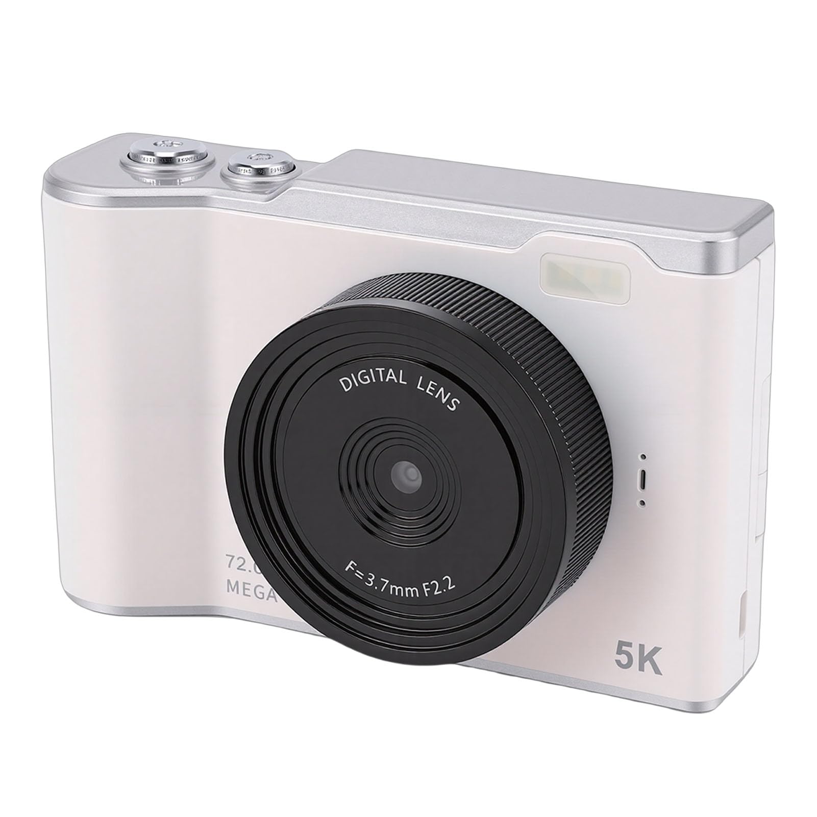 Jectse Fotocamera Digitale 5K, Fotocamera Mirrorless retrò con Messa a Fuoco Automatica HD da 72 MP e Zoom Digitale 16X con Schermo Ribaltabile da 2,88 Pollici, per Viaggi Fotografici