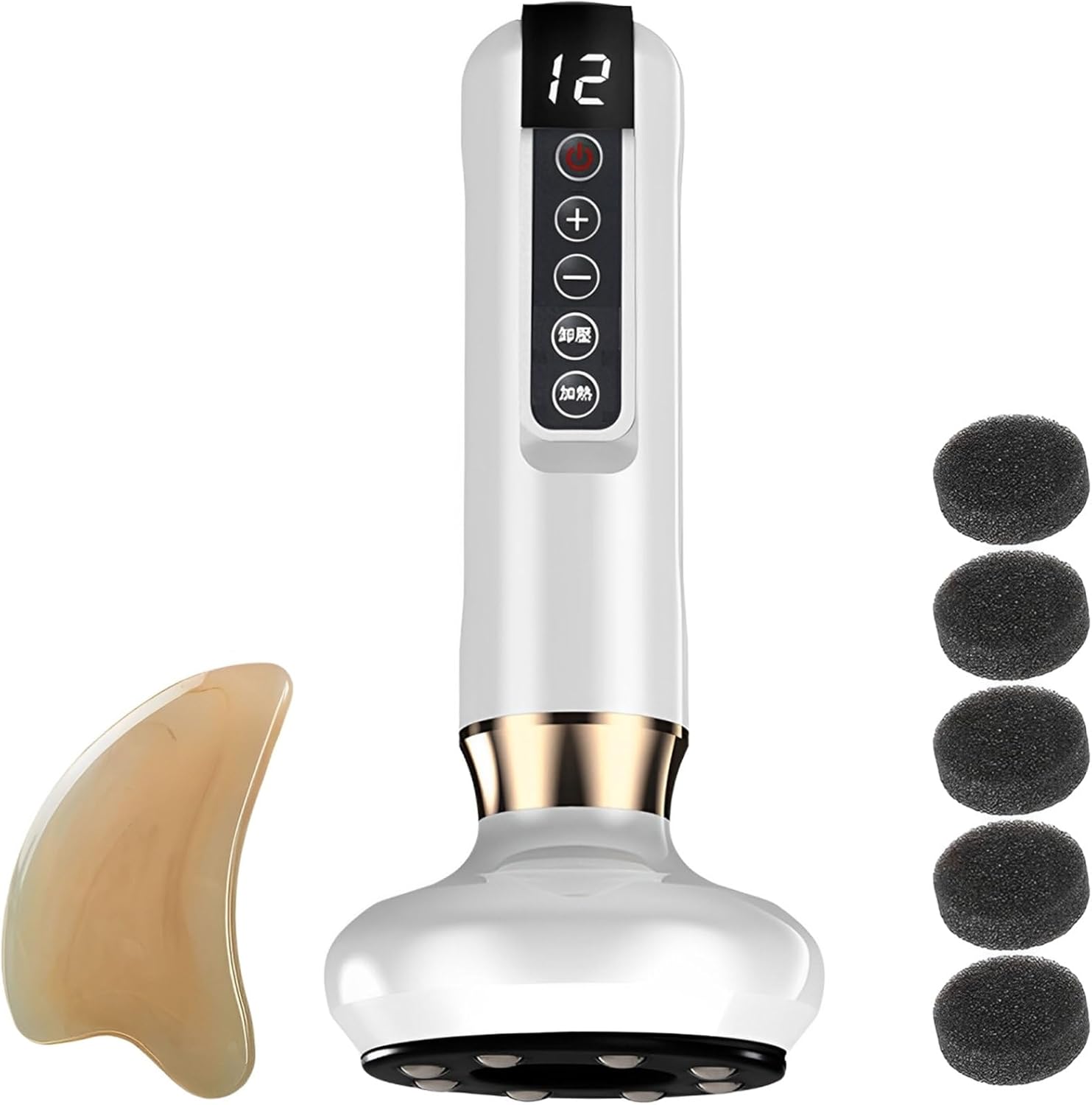 Glowfit Cellulite Massager – Milow Glow Fit Cellulite Massage with 12 Suction Modes, Rechargeable & Cordless Anti-Cellulite Massage Tool for Body Sculpting Abdomen, Waist, HIPS, Arms & Legs (White)