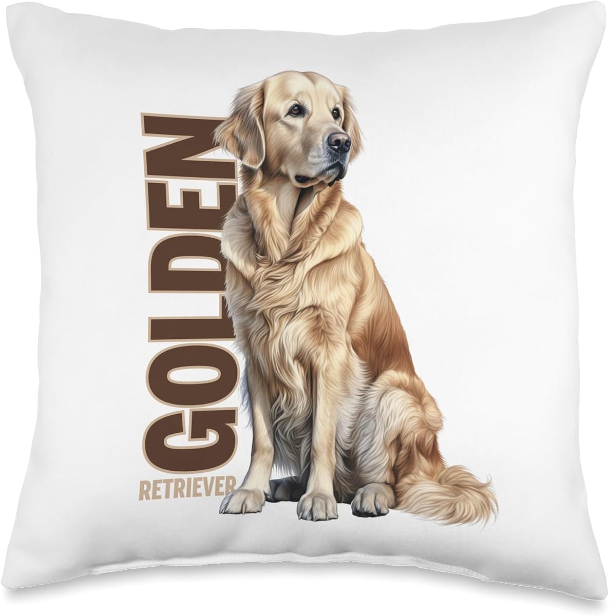 Utopia Sport Golden Retriever Shop Golden Retriever - Almohada de acuarela, 16.0 x 16.0 in, multicolor