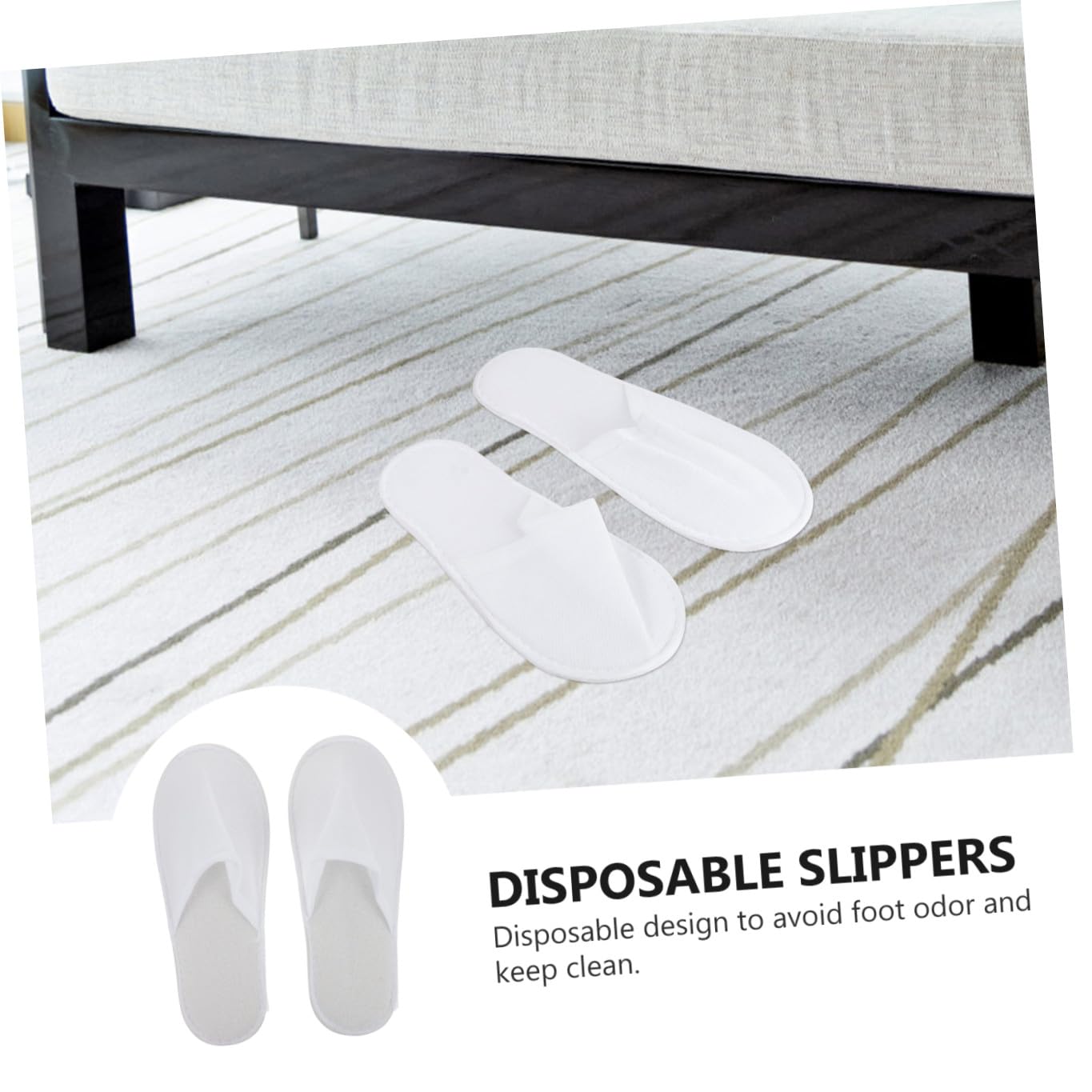 LIFKOME 20 Paia di Pantofole Monouso Unisex Nappe Bianche, Pratiche e Protettive per Ospiti, per Uso Hotel e Viaggi