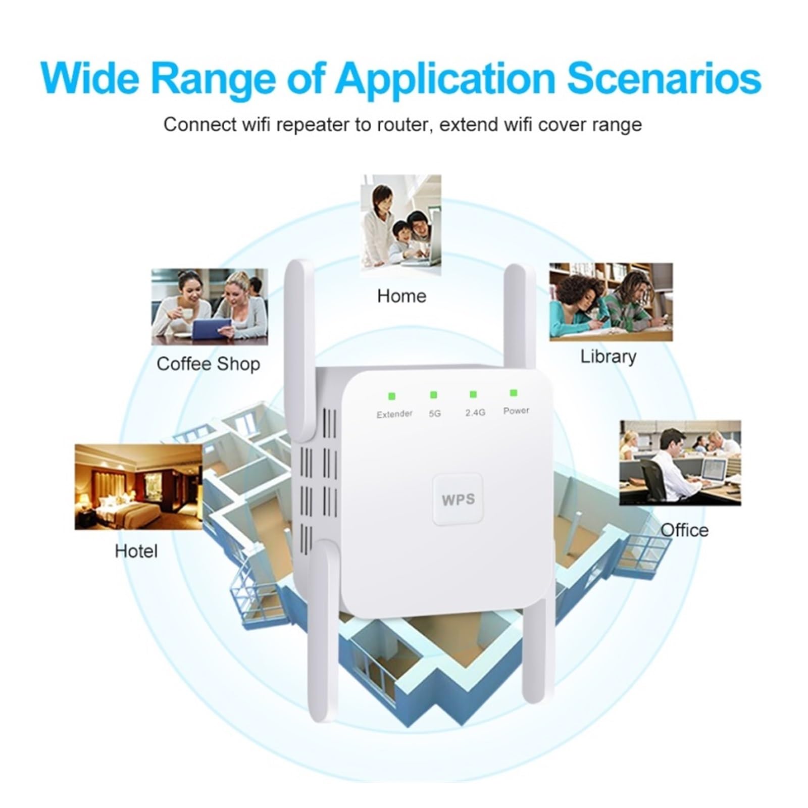 Ripetitore WiFi 1200Mbps 2.4G/5GHz Repetidor Copertura più ampia
