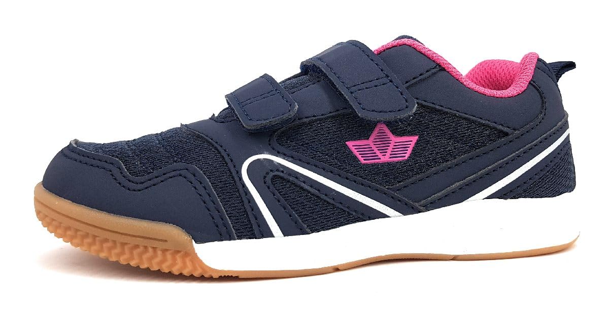 Lico BOULDER V Unisex Kinder Hallenturnschuh, Marine/ Pink, 28 EU