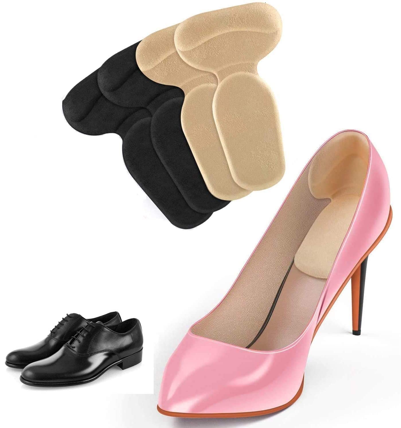 Heel Cushion Pads, Soft Anti-Slip Shoe Inserts, Blister Protection Heel Grips for High Heels & Formal Shoes, Shock Absorbing Foot Support, Pack of 2-image-38