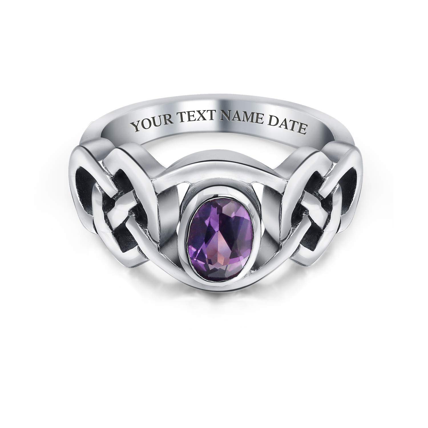 Bling Jewelry Anillo de infinito nudo de amor triquetra celta delicado con turquesa azul estabilizada para mujer y adolescente anillo de banda delgada de plata de ley .925