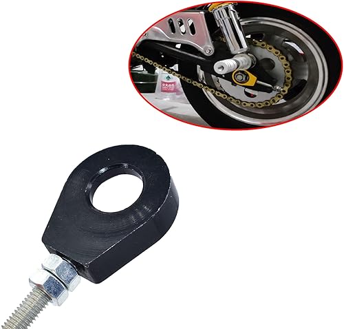 Miniatura 4 de Ajustador de tensor de cadena de 0.59 pulgadas, 2 piezas para motocross XRCRF 50 70 KLX 110 50cc-160cc (negro)