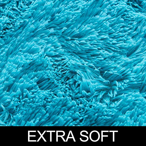 Image of Modern Fluffy Silky Micro Fiber Polyster Carpet /Runner for Bedroom, Study Room, Playing Room, Guest Room ETC 4x6 Feet C-37