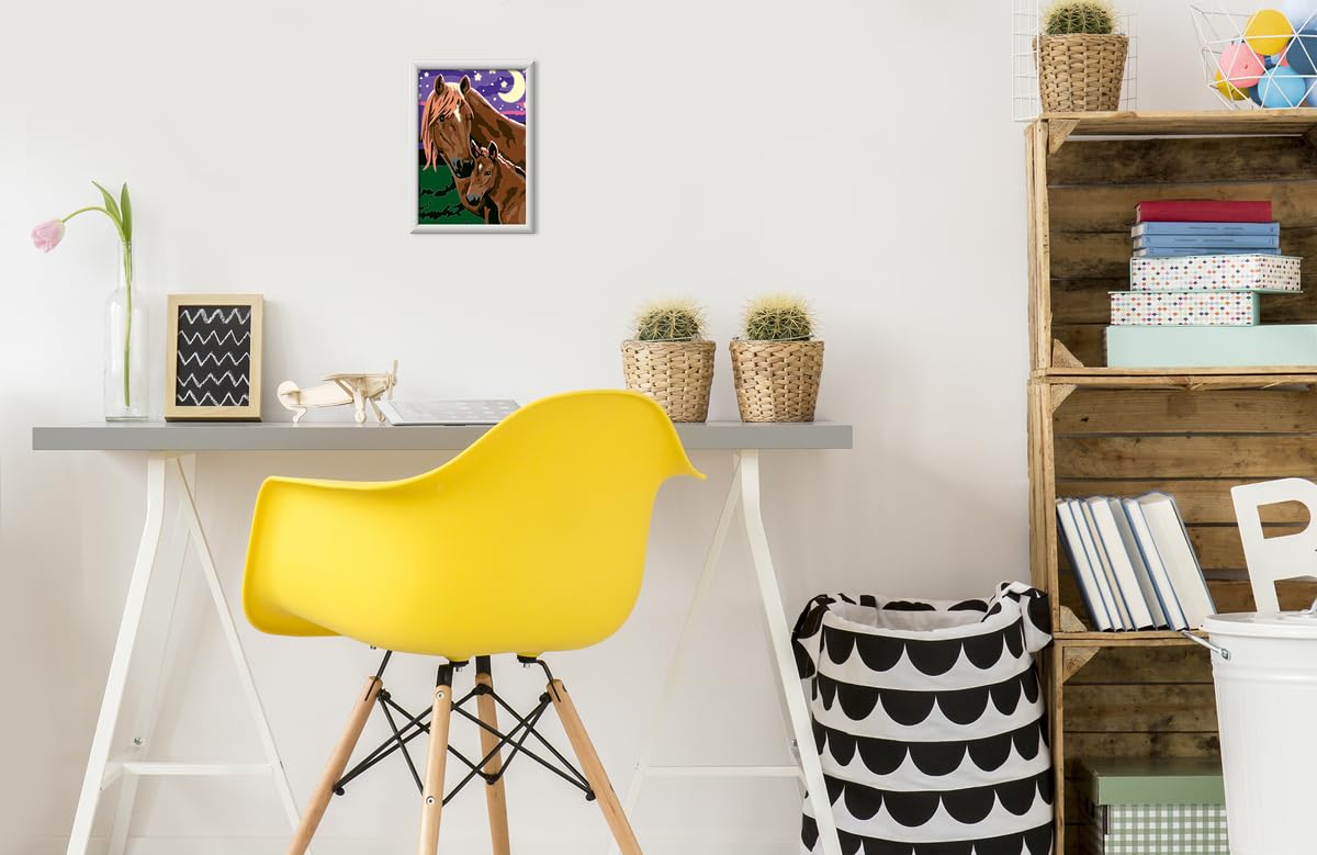 Ravensburger CreArt Malen Nach Zahlen – 'Mond- Und Sterne-Pferde', Inkl. Leinwand, Farben, Pinsel, Für Kinder Ab 7