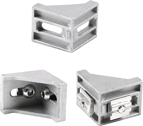 Miniatura 342 de 10 unids 2020 placa de extrusión de aluminio conector esquina L soporte 8020 V ranura hardware ranura T accesorios con tuercas en T y tornillos