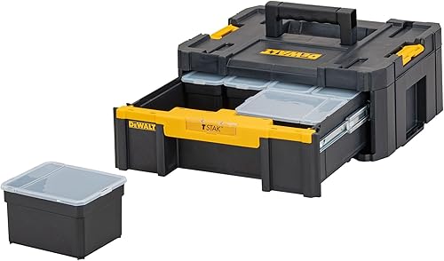 Miniatura 5 de DEWALT DWST1-70705 T-Stak III Caja de almacenamiento de herramientas con cajón, amarillonegro, 6.9 in*17.3 in*12.4 in